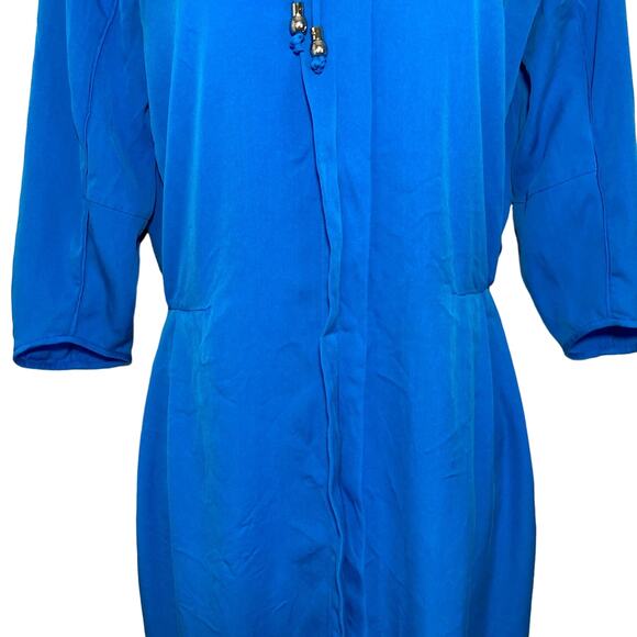 Diane Von Furstenberg Apona Silk Blend Tunic Dress In Electric Blue DVF Size 6 - Picture 6 of 16